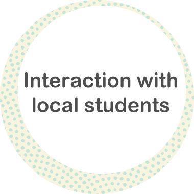 Interaction with local students